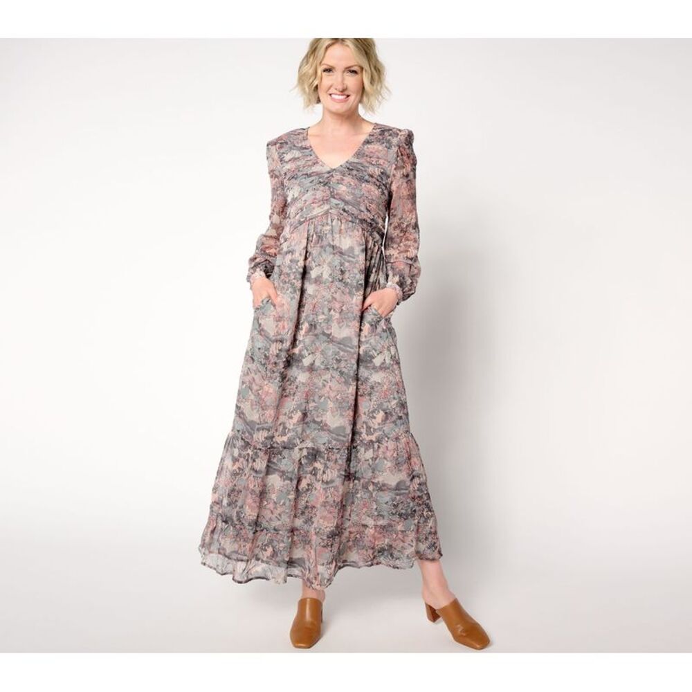 Me by Jennie Garth Women's Plus Sz Dress 1X Misty Woven Multi-colored A655286